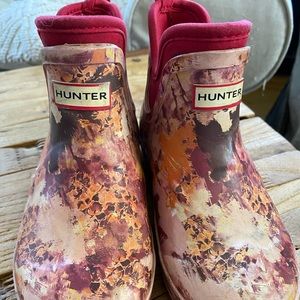 Girls Floral Pink HUNTER boots, 12